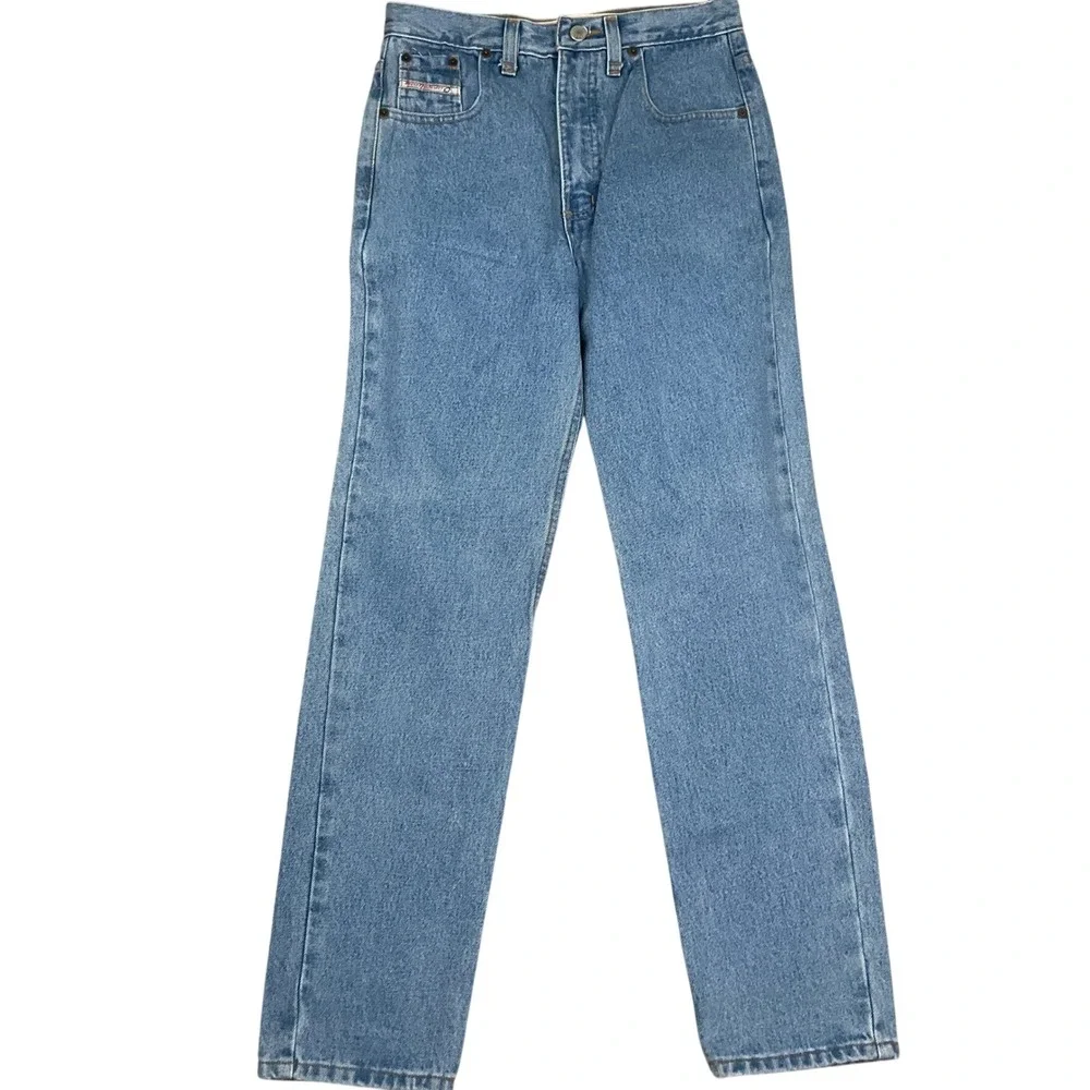 Diesel‎ Basic Jeans Women 12 Blue High Rise Straight Leg Rugged Deadstock Denim